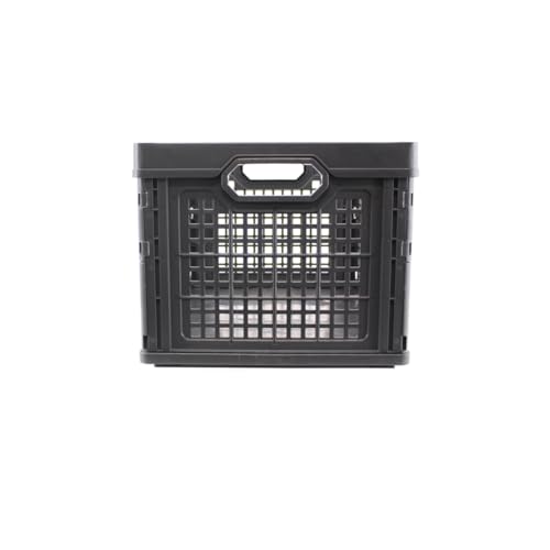 DieKlappbox - Stabile Einkaufsbox klappbar, Klappbox 45L, 60% Recycling-Plastik, Made in Germany, TÜV, verstärkter Boden, 52,5x34,5x28 cm, Dunkelgrau