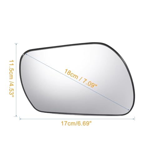 Verre rétroviseur Mazda 3 droit avec plaque support intégrée non chauffée - 2