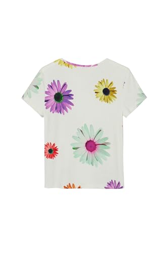 Image of Desigual Little Girl's Ribbed Daisy T-Shirt