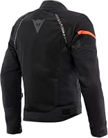 Dainese - Air Frame 3 Tex Jacket, Sommer-Motorradjacke mit herausnehmbarem, winddichtem Innenfutter, Mann, Schwarz/Schwarz/Rot-Fluo, 52 – Ansicht 3