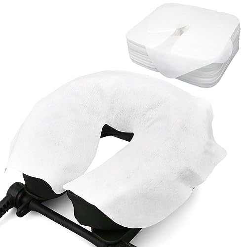 Luriseminger 500 Stück Einwegauflage für die Kopfstütze der Massageliege, Einweg Nasenschlitztücher für Massageliege, Passend für alle Massageliegen, Massagebänke, Massagetische und Therapieliegen