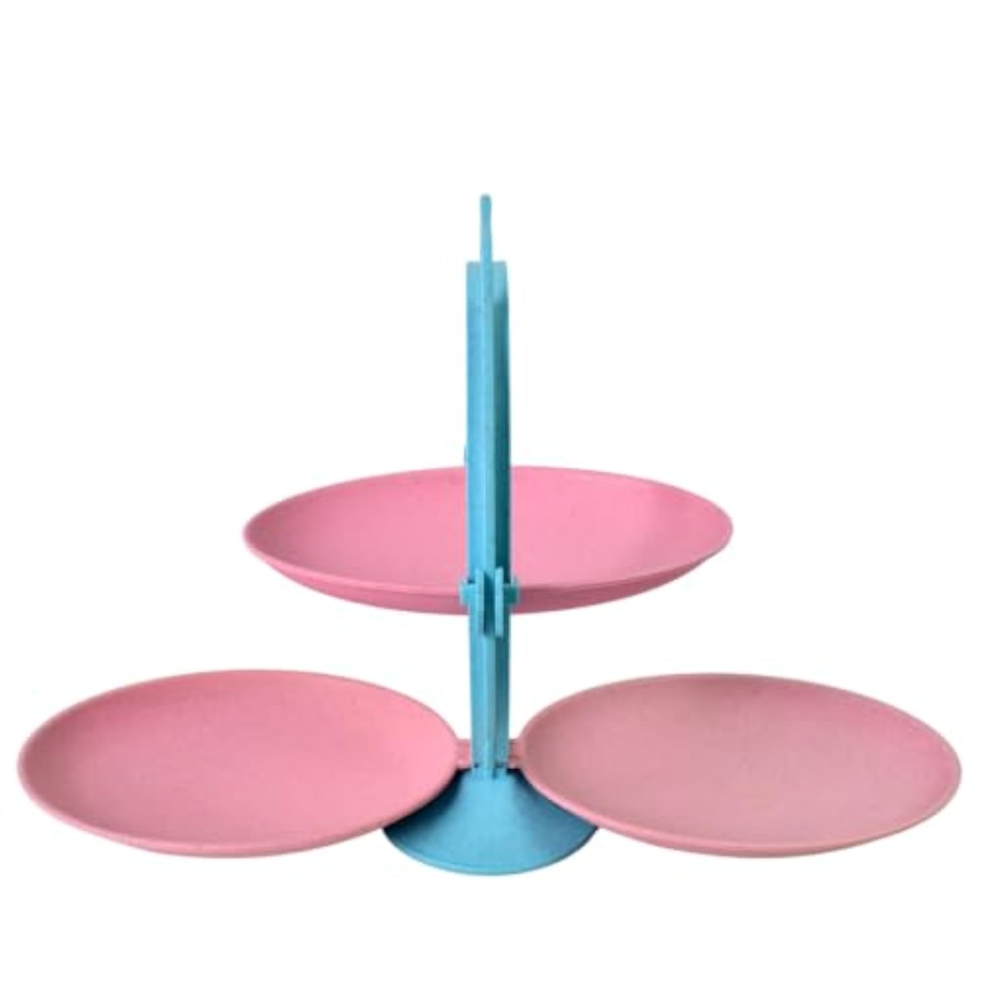 Foldable Mirror Shape Fruit Plate & Candy Dish, Elegant Home Decor