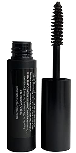 Mom's Secret 100% Natural Mascara Brown, Organic, Vegan, Paraben & Gluten Free, Strengthens & Volumes, Stays on all day, Made in the USA, 0.25 ounce