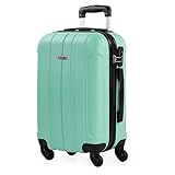 ITACA - Maleta Cabina de Viaje Rígida 4 Ruedas Trolley 55 cm ABS Lisa. Pequeña Equipaje de Mano. Cómoda y Ligera. Viajes Cortos. Low Cost Ryanair, 771150, Color Menta
