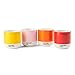 Pantone doppelwandiger Porzellan-Thermobecher Cortado, ohne Henkel,190ml, 4er-Set in Geschenkbox, Yellow 012, Red 2035, Orange 021, Light Pink 182