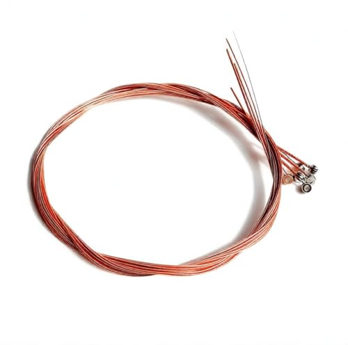 6 cuerdas de guitarra, cuerdas de guitarra acústica de acero inoxidable, cuerdas de repuesto para guitarra acústica (cobre)