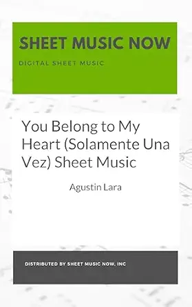 You Belong to My Heart (Solamente Una Vez) Sheet Music You Belong to My Heart (Solamente Una Vez) Sheet Music book cover
