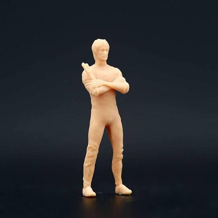 ZEDACA (6 Pcs) 1/64 Kung Fu Classic Action Miniature Model Sand Table Villain Scene Need to Be Colored by Yourself