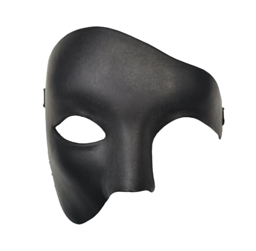 VIGUEUR Phantom of the Opera Half Face Masquerade Mask for Men, Black