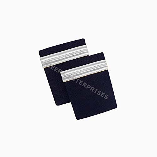 Image of Third Officer Epaulettes (Blue and Silver)-01