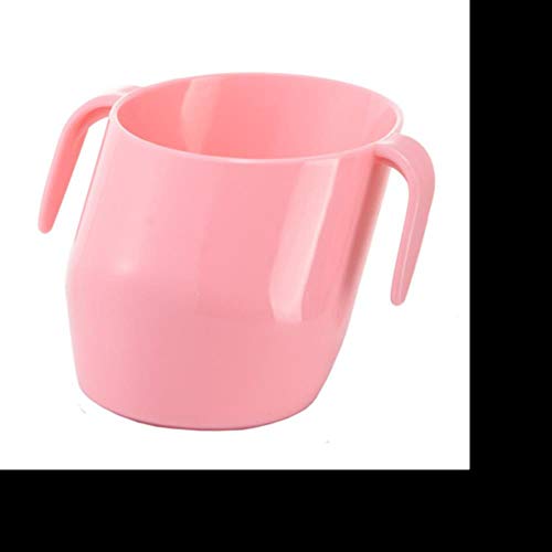 HAILI Taza para niños Baby Doidy Taza de Entrenamiento para bebés Taza de Entrenamiento para Beber bebé Taza Inclinada para niños Taza de Lavado para bebés Tazas de Agua, Rosa