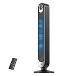 Dreo Ventilateur Colonne Silencieux, Puissant Vitesse 8,53 m/s, Ventilateurs Tour de 106cm avec Télécommande, 9 Vitesses, 4 Modes, Minuterie 12H, Oscillant à 90° pour Grande Chambre
