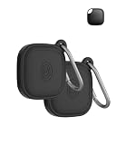Case for Tile by Life360 Mate Bluetooth Tracker, Soft Silicone Protective Portable Scratch Shock Resistant，2 Pack Black.