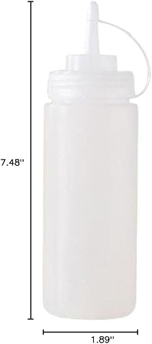 Miniatura 7 de SHAPERME Botellas exprimibles de condimentos de 8.1 fl oz para salsa de tomate mostaza mayo, salsas picantes, accesorios de artilugio, aceite 1 unid