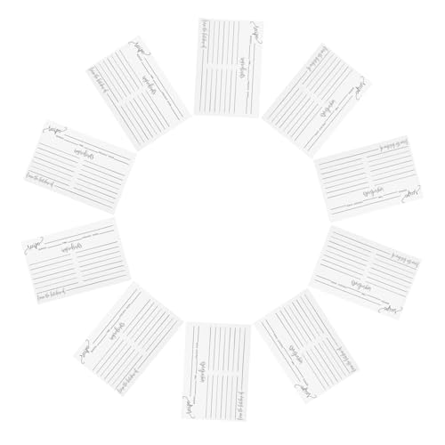 Operitacx 50pcs Writable Recipe Cards Double-sided Rustic for Kitchen Minimalist Design Sturdy Blank Cards for Bridal Showers Restaurant Recipes and Cooking Notes