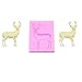 Produktbild Lumanuby 1x Weihnachten Elk Fondant Formen für Kuchen Deko Silikon Tier Schokoladen Schimmel für Weihnachten Zubehör für DIY Konditorei, Silikon Formen Serie 7.6x5.6x0.7cm (Rosa)