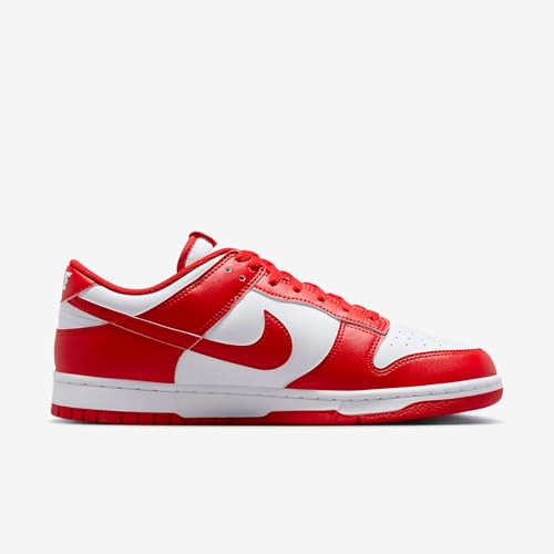 Nike Dunk Low Retro Men's Shoes (HF5441-104, White/White/University Red)3