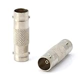 THE CIMPLE CO - BNC Connectors for Coaxial Cable - Female-to-Female Coax Couplers (Barrel Connectors) and Adapters for Security Cameras, CCTV, SDI, HD-SDI - 4 Pack