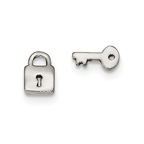925 Sterling Silver Left Right Lock key Post Stud Earrings Fine Jewelry For Women Gifts For Her