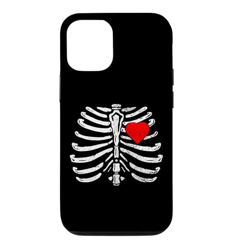 Skeleton Heart Rib Cage X-Ray Funny Halloween �X�}�z�P�[�X iPhone 12/12 Pro �p