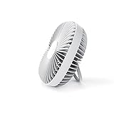 Ultra silencioso, inferior a 40dB El funcionamiento silencioso de nuestro ventilador de escritorio no perturbará a otros, y el motor mejor sin escobillas funciona de manera silenciosa y constante, sin ruido, que proporciona un viento continuo. Incluso en su velocidad más rápida (velocidad 3), 'Whisper' tranquilo está por debajo de 40dB.