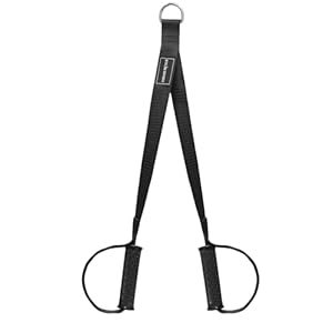 KYLIN SPORT Long Stirrup Handle with Metal Carabiner Cable Machine Attachments Resistance Band Handles Silicon Grips Fitness Strap KYLIN SPORT Long Stirrup Handle with Metal Carabiner Cable Machine Attachments Resistance Band Handles Silicon Grips Fitness Strap