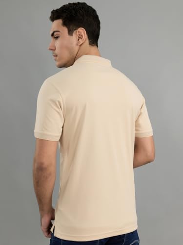 Image of Monte Carlo Mens Regular Fit Half Sleeve Solid Polo Neck T-Shirt (Pack of 1)
