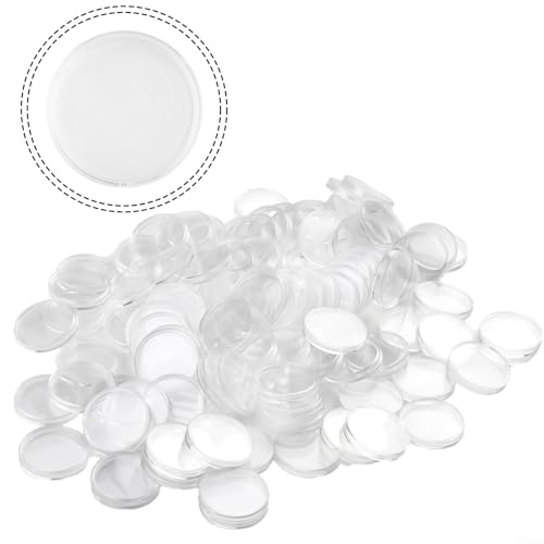100 cajas para monedas de plástico transparentes miniatura 4