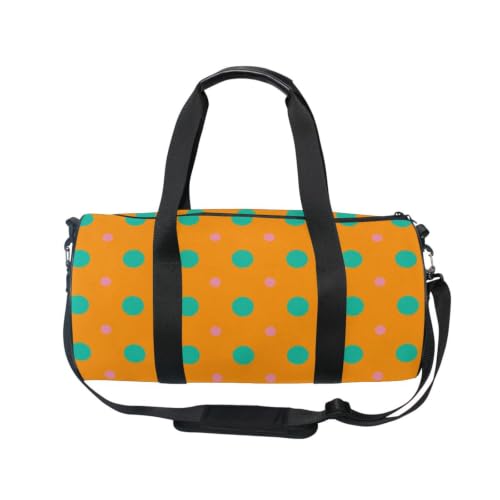 Bolsa de gimnasio unisex con bolsillo interior y estampado de lunares 2