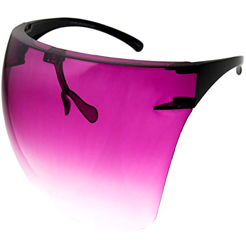 Image of zeroUV - Protective Face Shield Full Cover Visor Glasses /Sunglasses (Anti-Fog /Blue Light Filter) (Magenta /Fade)