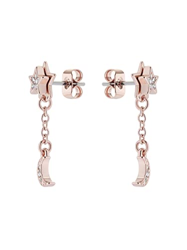 Ted Baker Moojii Pave Star & Moon Drop Earring (Rose Gold Tone/Clear Crystal) #TOP2