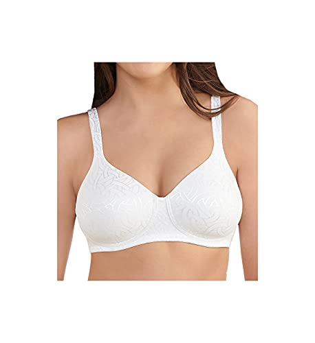 Vanity Fair Women's Body Shine Full Coverage Wirefree Bra 72298, star white jacquard, 40DD