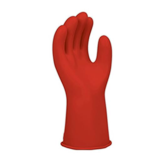 Salisbury Electrical Gloves & Accessories E011R-9 E011 11" Class 0 Rubber Linemen's Electrical Gloves, Size 9, Red