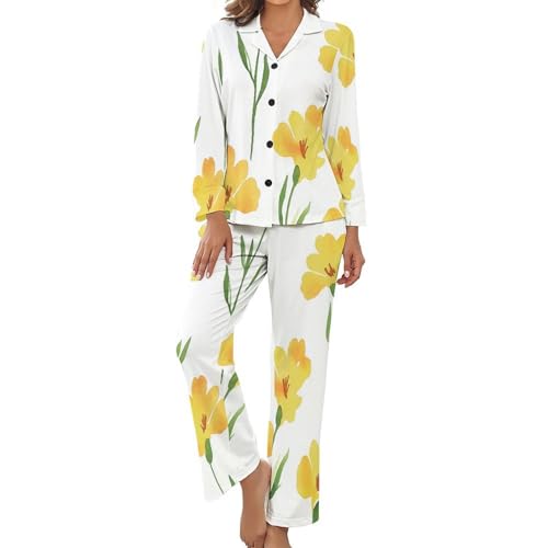 Ensemble de pyjama boutons manches longues et pantalon de nuit