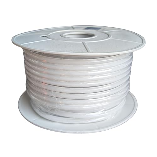 A2ZWORLD Striscia Led 220V AC IP65 Da 50 Metri, Bianco Neutro 4000K, 10W/M 260LED/M 888LM/M, Tagliabile Ogni 5cm, CRI≥85 10X7mm, Angolo 180°, IP65, Tanti Accessori Inclusi