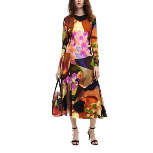 Desigual Women's Woman Woven Dress Long Sleeve