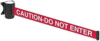 Wall Mounted Retractable Queue Tape, Pull Out Queuing Safety Cordon, 3.5m Belt ('Caution Do Not Enter')