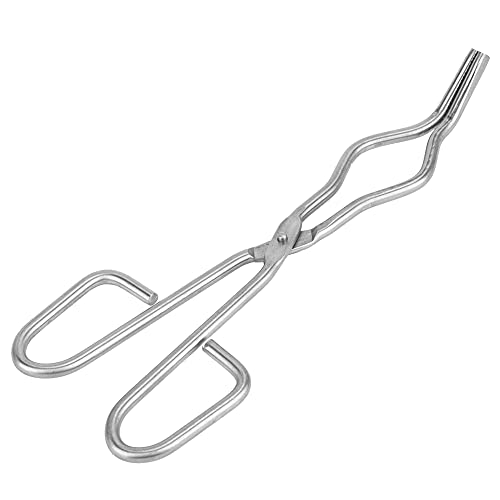 Crucible Tongs, Lab Tongs Beaker Holder Pliers Stainless Steel Crucible Tongs for Laboratory and Industry (200mm)