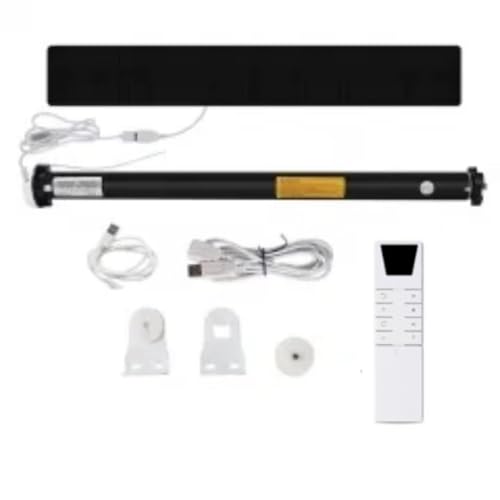 Motor de persiana enrollable inteligente WiFi recargable con batería integrada, funciona con Alexa y Google Home Voice/App Control, se adapta a tubos de 37 mm (motor + transpondedor WiFi + panel