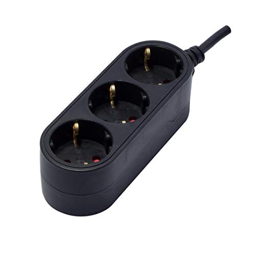 Base múltiple 3 x 16 A - 0,5 m - Negro (SCH)
