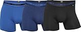 jbs Boxershorts Herren (3er Pack) Ultra Soft Touch und hohe Atmungsaktivität durch Bambus-Bio Baumwoll Gewebe (Ohne Kratzenden Zettel) Schnelltrocknend, 1x Schwarz + 1x Navy + 1x Blau, XL