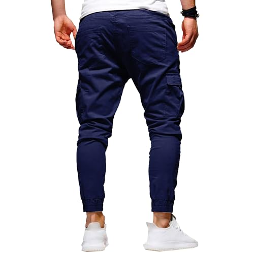 Mens Fashion Joggers Pants Casual Cargo Hiking Sweatpants Workout Running Athletic Long Trousers with Pockets3