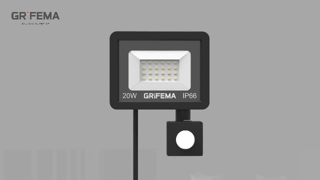 Faretto LED Esterno GRIFEMA 20W Con Sensore Movimento - 2200LM, IP66, Luce Bianca Fredda 6500K Per Giardino - Foto 3