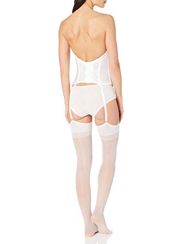 Va Bien Women's Satin Low Back Bustier, White, 36C - Thumbnail 2