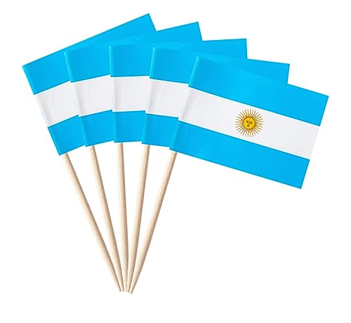 stidsds 100pcs National Zahnstocher Flagge B (Argentinien) – Ansicht 1