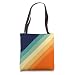 Stripes in Blue Orange and Red Color Tote Bag