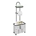 X-cosrack Freestanding Toilet Paper Holder Toilet Tissue Rack Scroll Stand Roll Dispenser with Storage Shelf Reserve for Phone Tablet Magazine Bathroom Organizer Bath Tissue Organizer (Black)