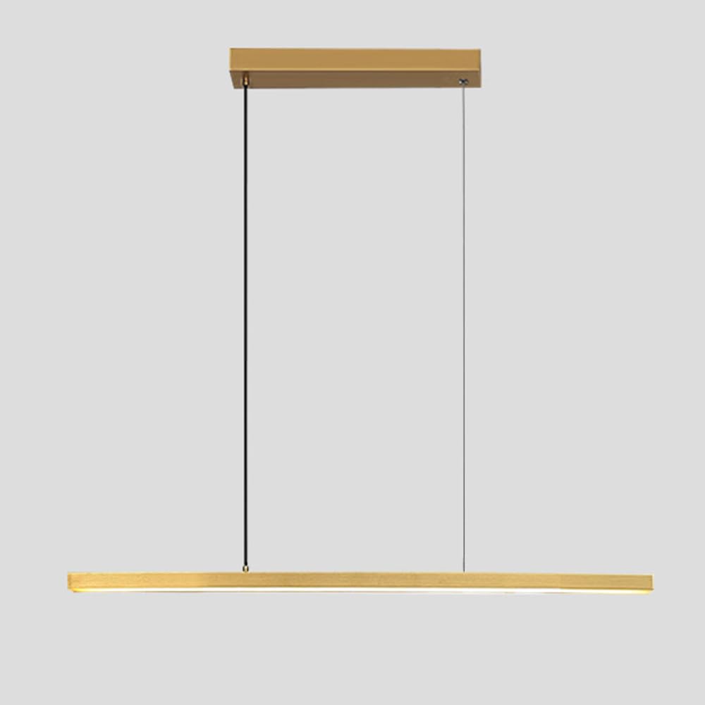 Luminaires Ultra-Fins Pour Salle À Manger en laiton massif et lustre linéaire d'architecte