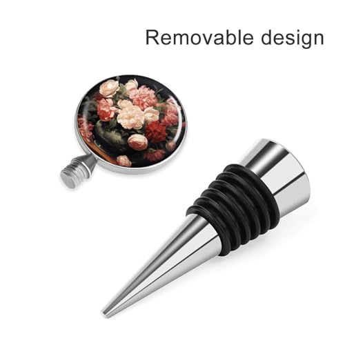 Bouchon de vin réutilisable à fleurs un cadeau idéal pour fêtes et invités de bar - 5