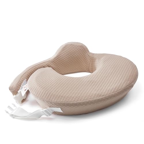 QSTEHEML Nursing Pillow for Breastfeeding – Adjustable Breastfeeding Pillows for Women with More Support & Removable Cover, Baby Feeding Pillow for Newborn Moms and Baby Essentials,Brown